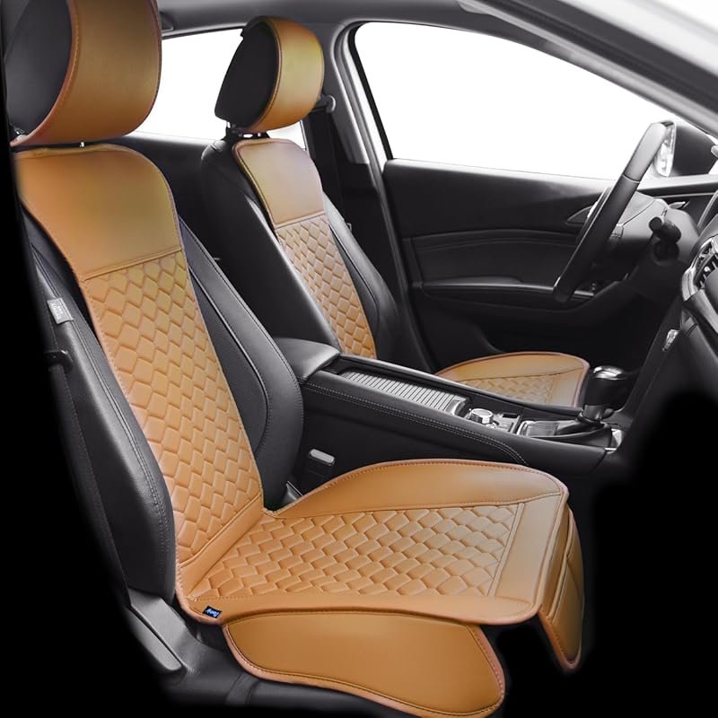 Elantrip 2PCs Front Car Seat Covers Leather Car Seat Protector Univers