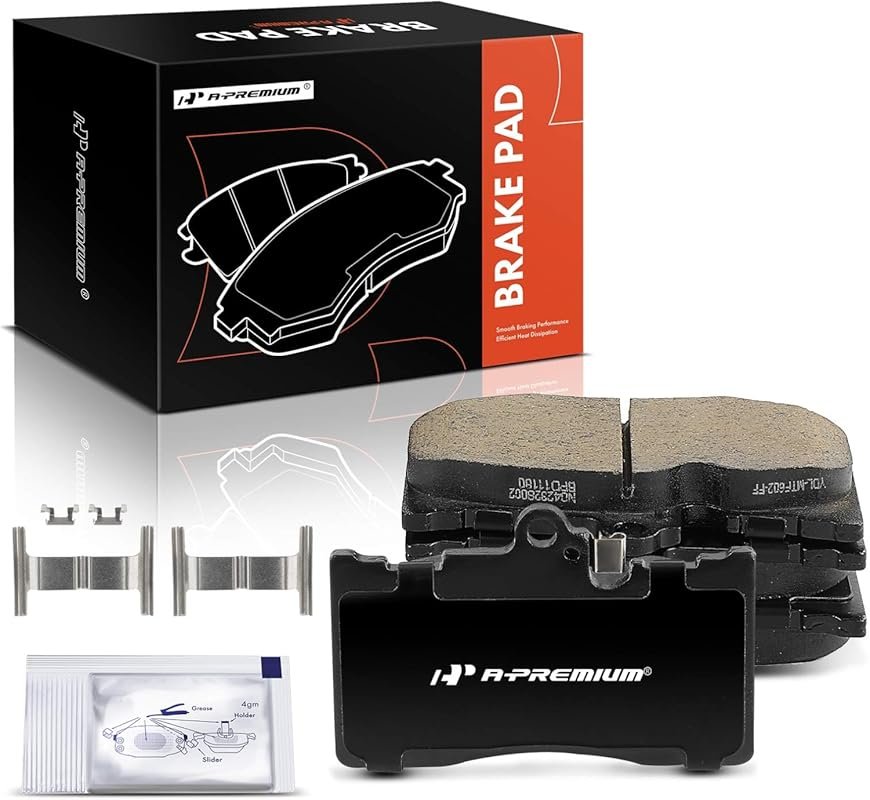 A-Premium Front Ceramic Disc Brake Pads Set for Lexus IS200t/IS300/IS350, GS200t/GS350/GS430/GS450h/GS460, RC200t/RC300/RC350 (2006-2020)