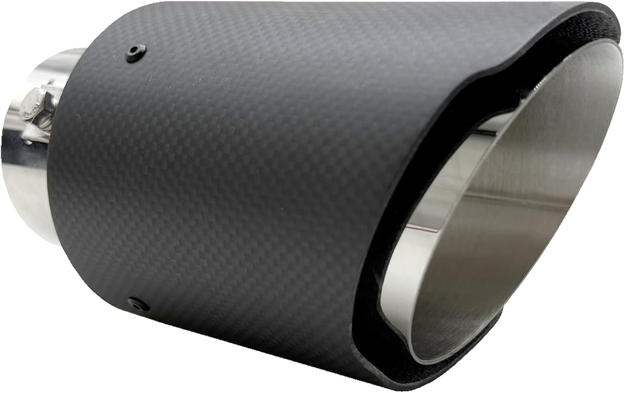 Blue LED Carbon Fiber Exhaust Tip with 2.5