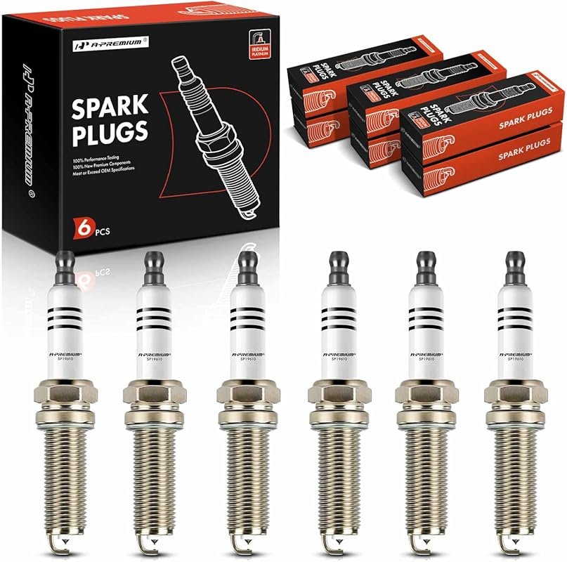 A-Premium 6-Pack Iridium Platinum Spark Plugs for Porsche Cayenne 2008