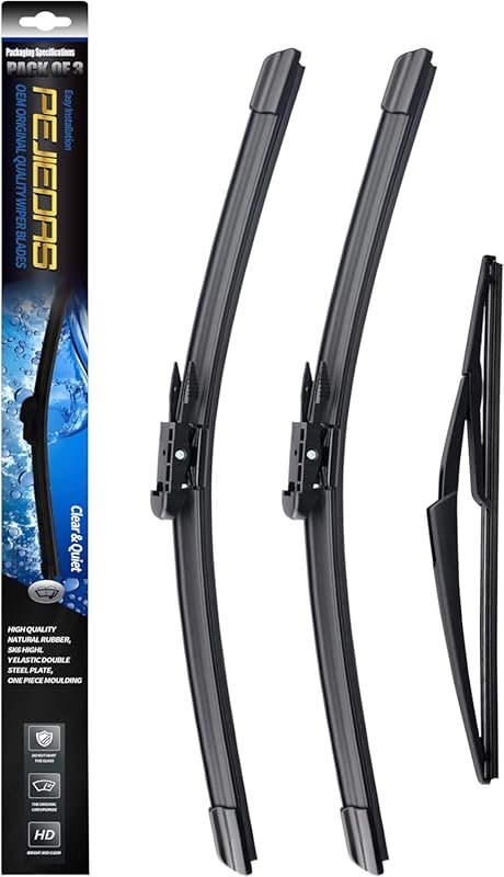 3 Wiper Blades for Ford Focus 2012-2018, OE Genuine Replacement, 28