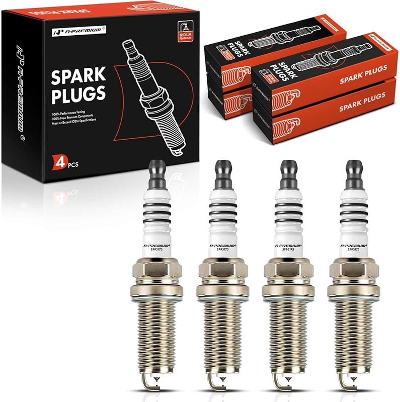 A-Premium Iridium Platinum Spark Plugs for Honda CR-V, Civic, Accord,