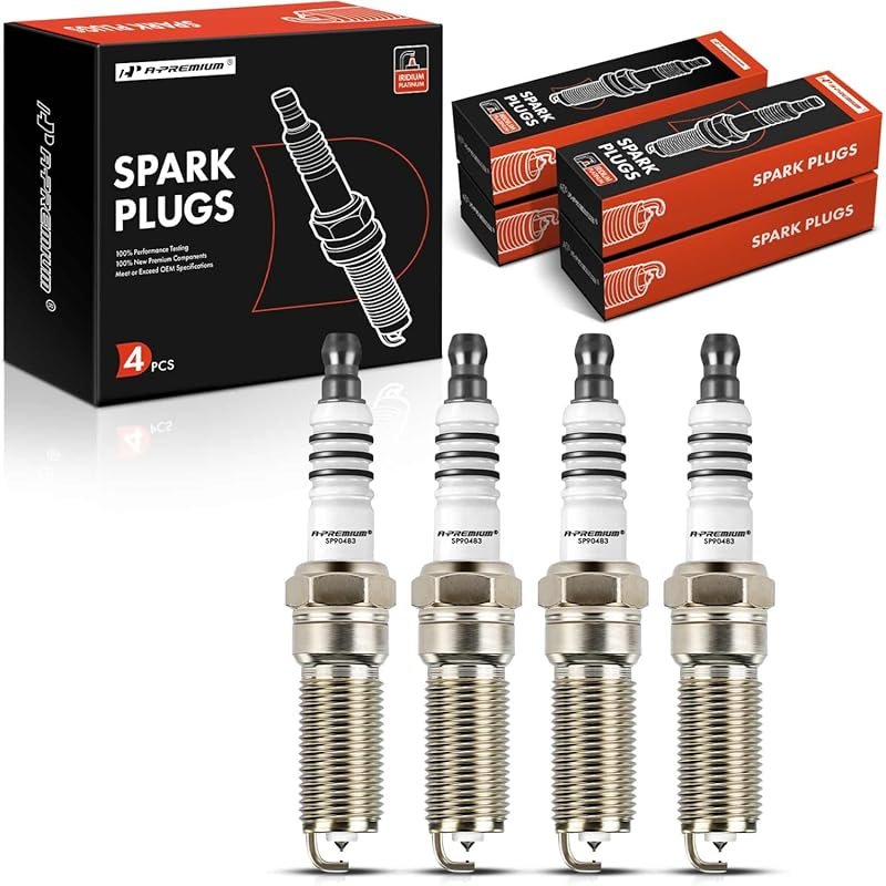 A-Premium Iridium Platinum Spark Plugs for Ford Focus 2012-2018, 2.0L,