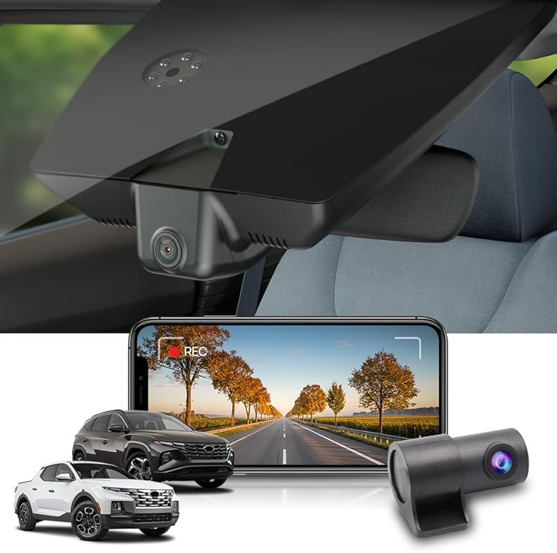 Fitcamx 4K+1080P Dash Cam for Hyundai Santa Cruz Tucson 2022-2026, OEM