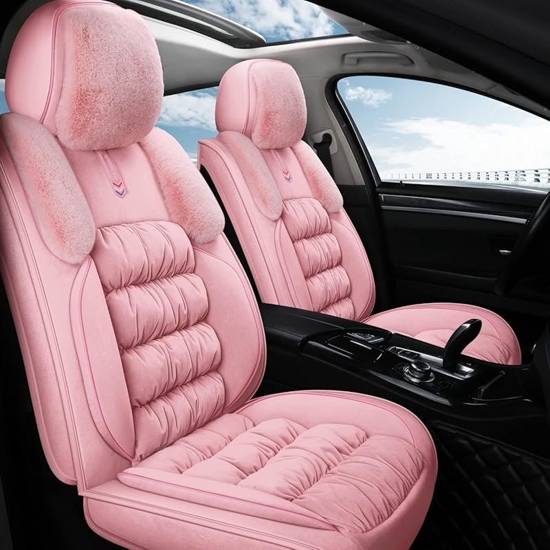 AOOG Fuzzy Heated Car Seat Covers as a Bench Cushion Protector for Veh