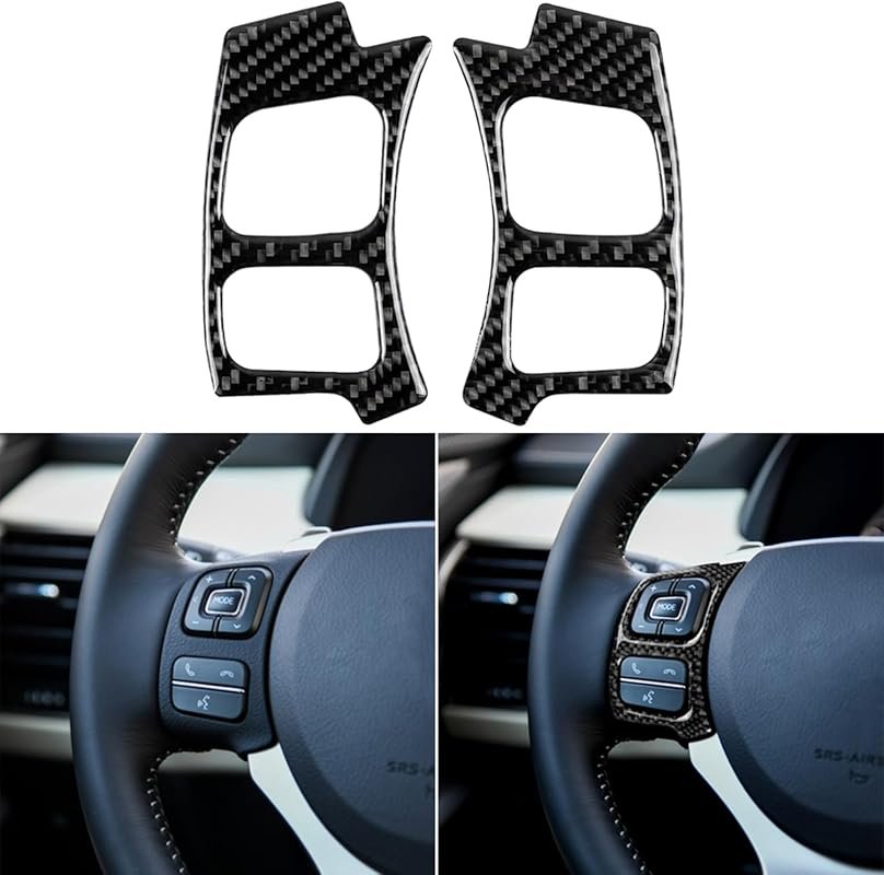 NVCNX Carbon Fiber Steering Wheel Button Cover for Lexus IS250/IS200t/