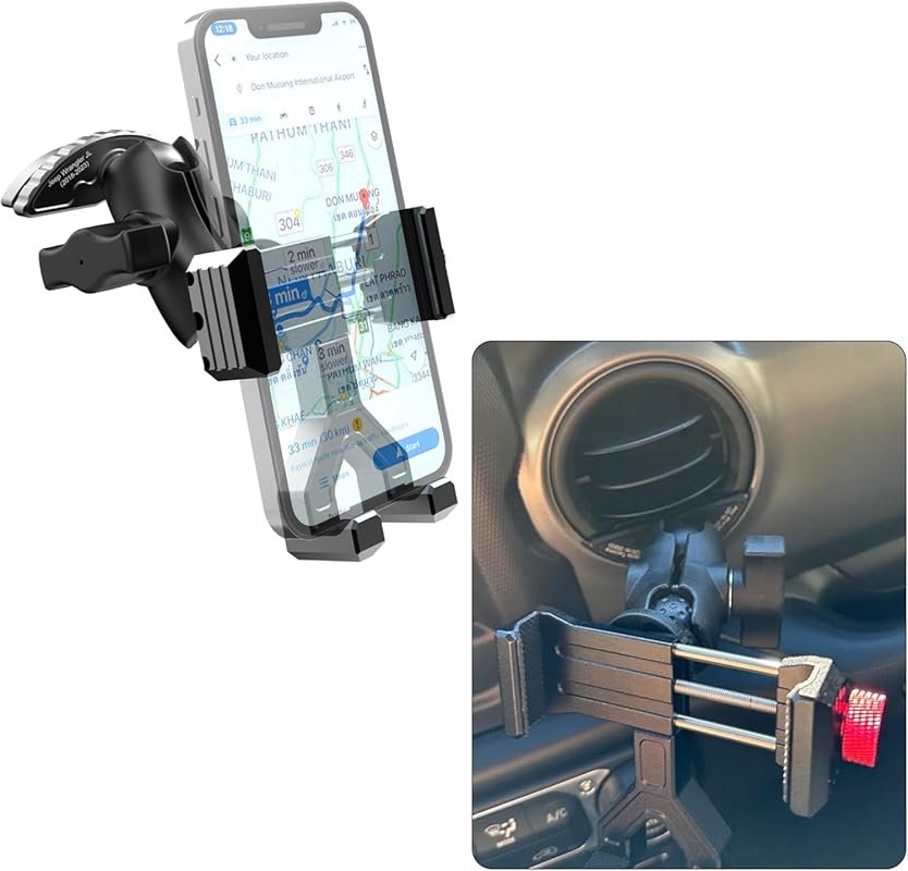 Phone Mount for 2018-2023 Jeep Wrangler JL and Gladiator JT with Air V