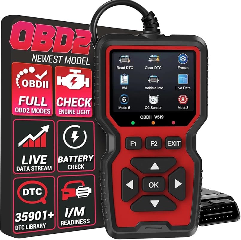 OBD2 Scanner: Reset, Mode 6/8 & I/M Readiness, Check Engine Code Reade