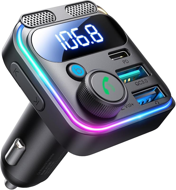 JOYROOM 81W Bluetooth 5.4 Car Adapter and FM Transmitter with Fast Cha