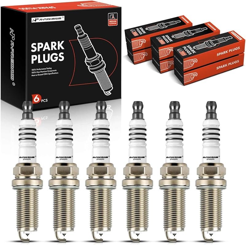 A-Premium 4469 Iridium Platinum Spark Plugs Compatible with Nissan, K