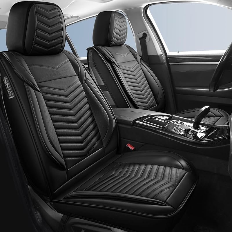 Breathable Waterproof Faux Leather Car Seat Covers for SUVs, Trucks & 