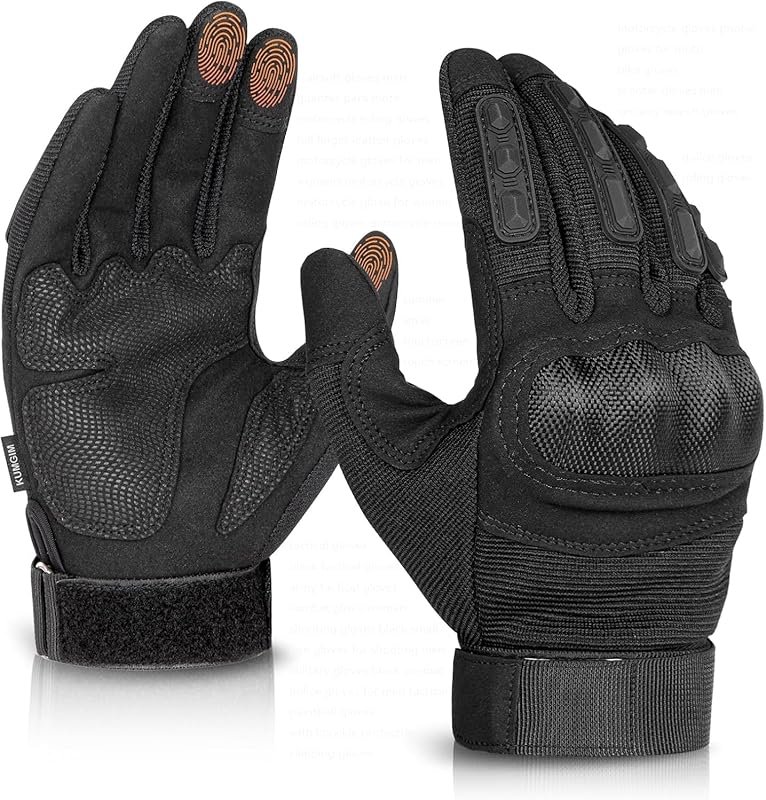 Tactical Motorcycle Gloves for Men & Women - Touchscreen, Hard Shell f
