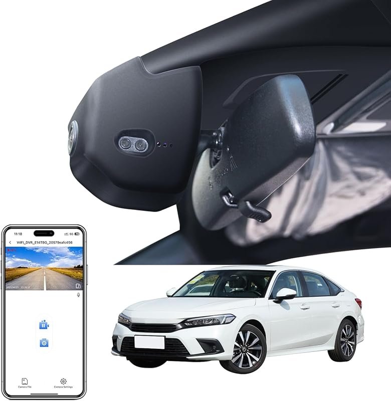 4K Dash Cam for 11th Generation Honda Civic 2022-2026 with UHD 2160P, 