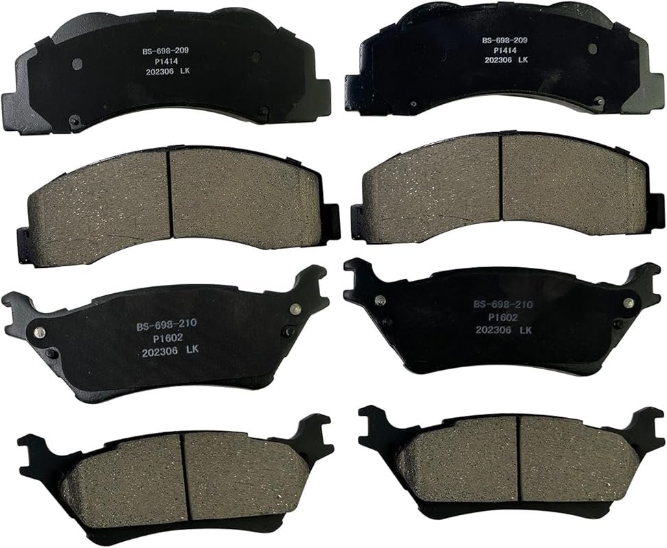 Front and Rear Ceramic Brake Pads for 2012-2020 Ford F-150 4x4 with Pa