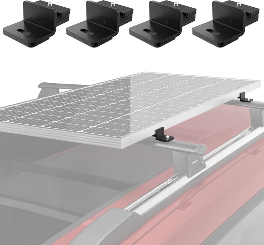 BougeRV Solar Panel T-Slot Mounting Kit Fits for Auto Cross Bars with 