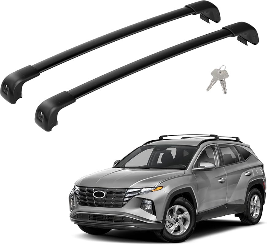 Lockable aluminum roof rack cross bars for Hyundai Tucson 2016-2026, h