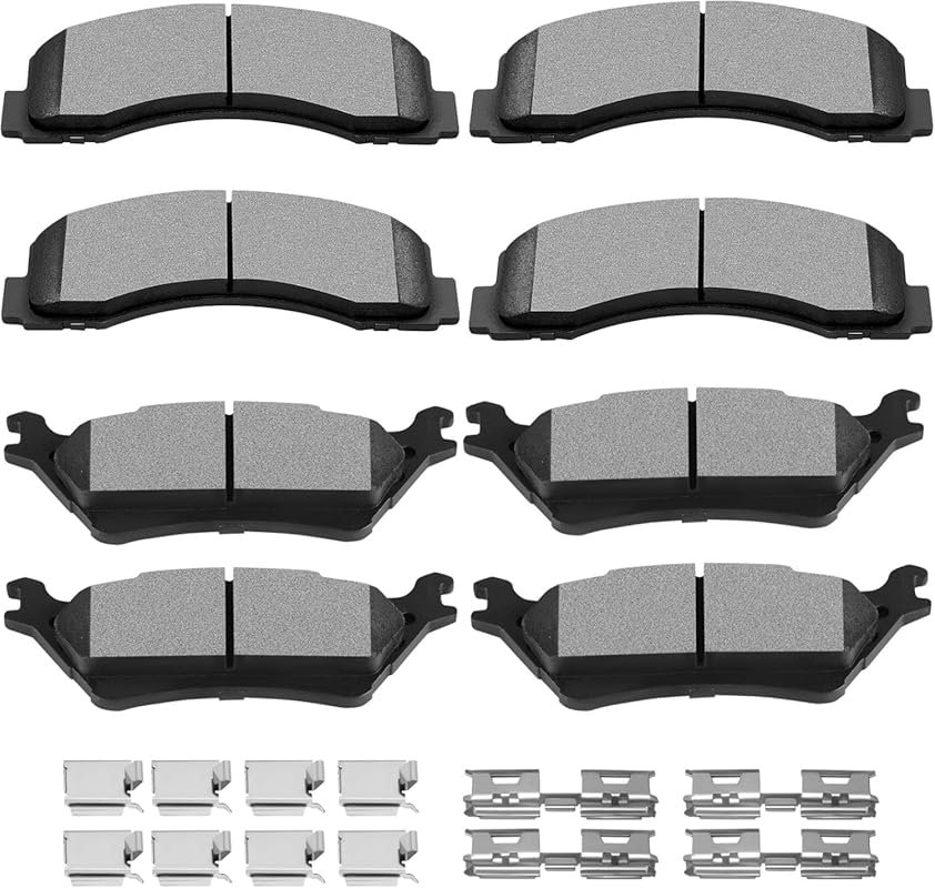 SCITOO D1414 and D1602 Front and Rear Brake Pads for 2012-2020 Ford F-