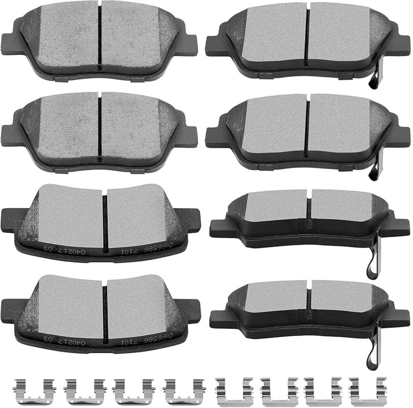 SCITOO Ceramic Brake Pads Set for 2013 Hyundai Sonata - Front and Rear