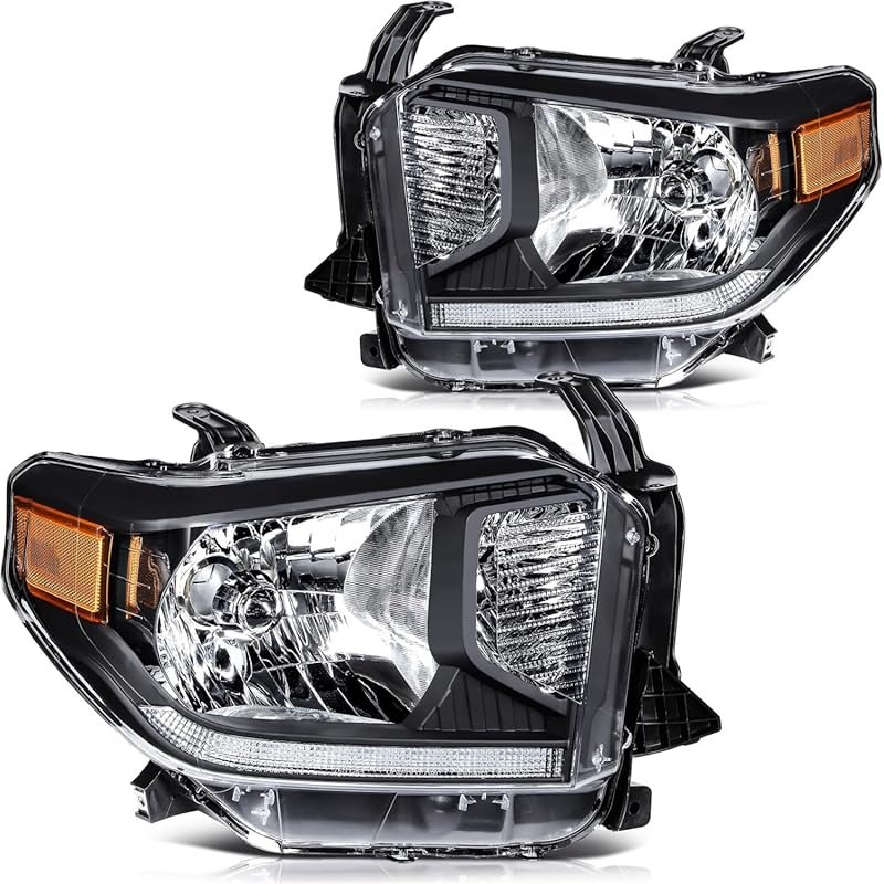 2014-2021 Toyota Tundra Headlight Assembly – Clear Lens, Black Housing