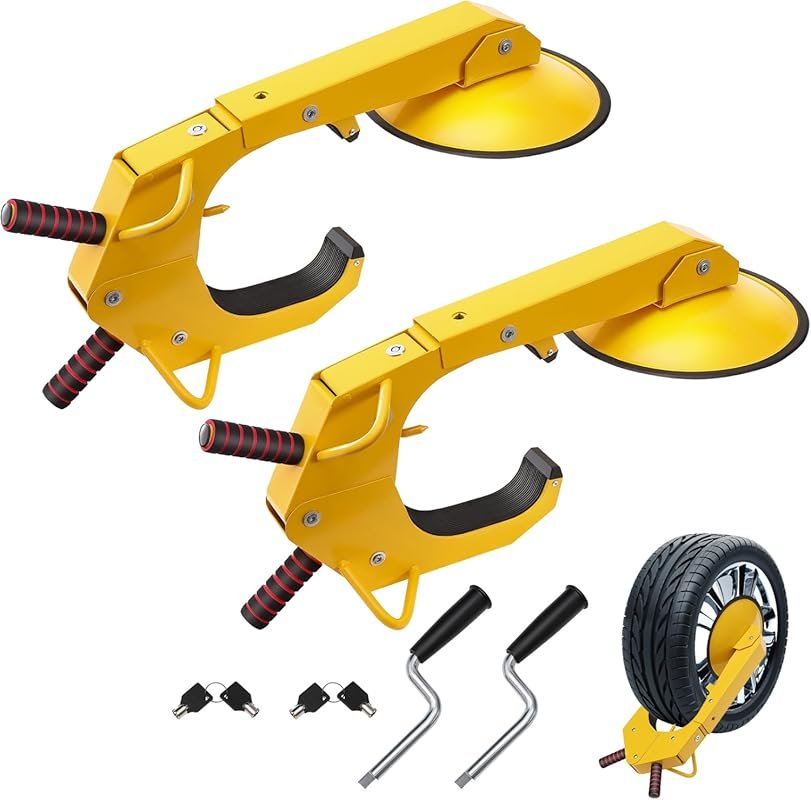 VEVOR 2-Pack Adjustable Wheel Boot Lock for Trailers, Cars, Trucks, an