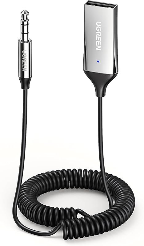 UGREEN Bluetooth 6.0 Aux Adapter for Car Speakers with Built-in Microp
