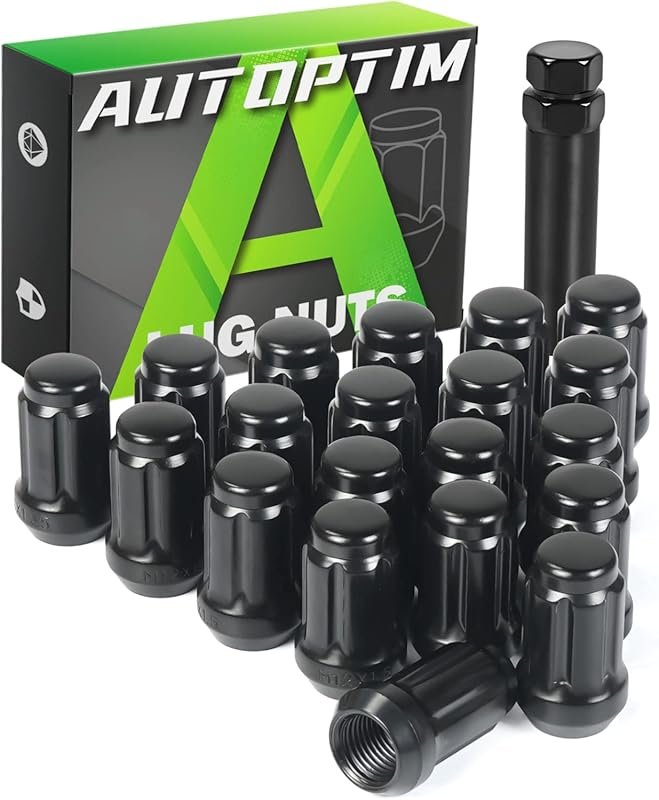 M12x1.25 Spline Lug Nuts for Nissan Altima, Maxima, Xterra – 20pcs Bla