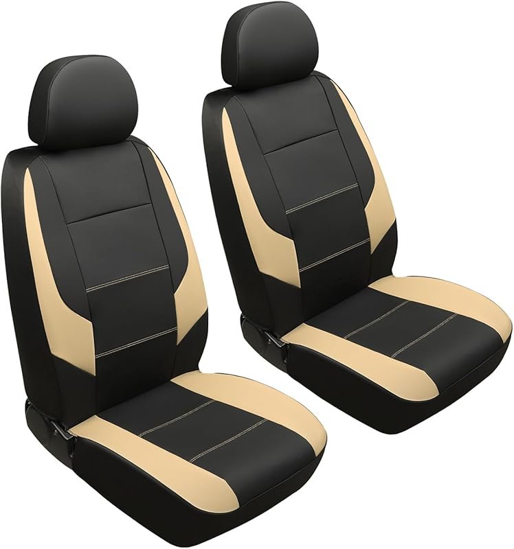 GIANT PANDA Front Car Seat Cover for Subaru, Faux Leather Bucket Seat 