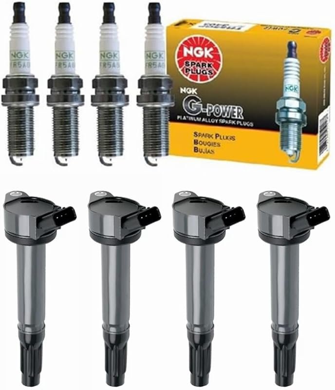Ignition Coil and NGK G-Power Platinum Spark Plugs for 2009-2019 Toyot