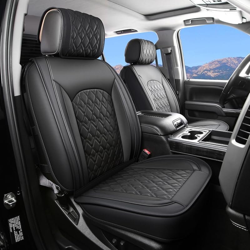 Custom Fit Leather Seat Covers for Chevy Silverado and GMC Sierra Doub