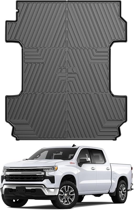 TPE Truck Bed Mat for GMC Sierra 2500 HD with All-Weather and Odorless
