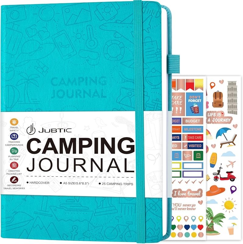 RV Travel Log Book and Camping Journal for 25 Adventures, Best Gift fo