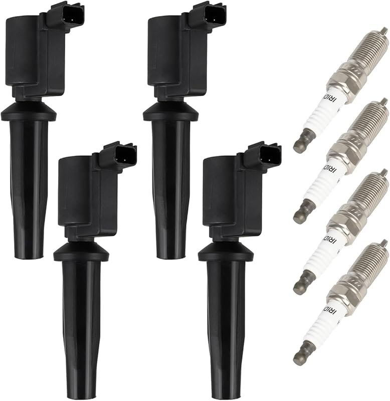 ECCPP 4-Pack Ignition Coils and Iridium Spark Plugs for 2010–2020 Ford