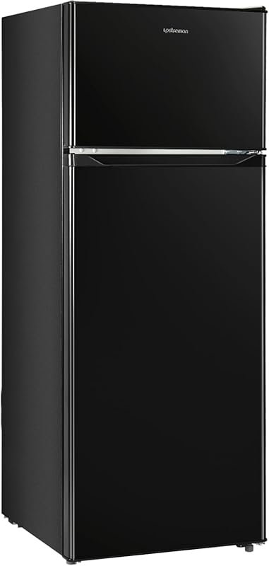 Upstreman 7.7 Cubic Foot Refrigerator with Freezer Double Doors Adjust