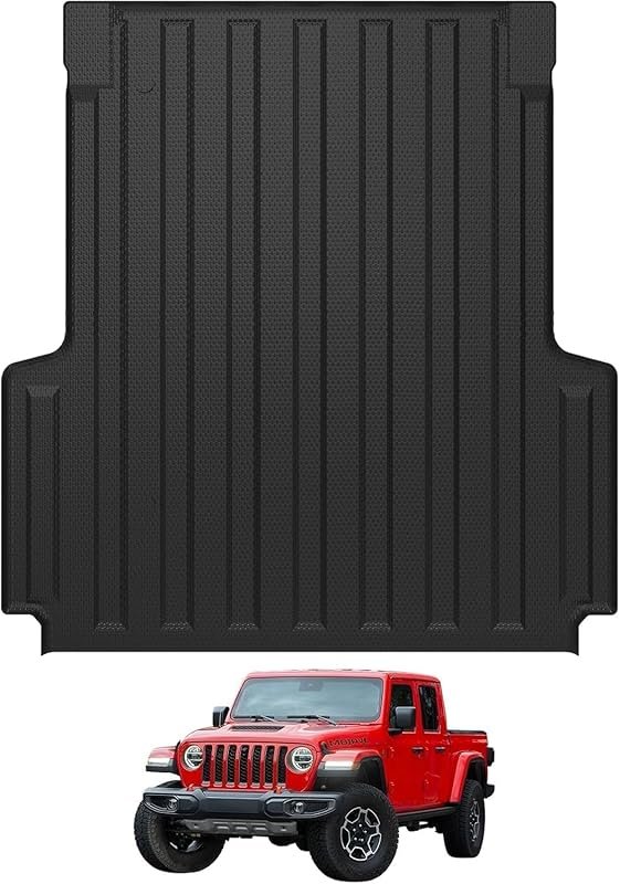 Ecarzo Heavy-Duty TPE Bed Mat for Jeep Gladiator JT 2020-2026, Odorles
