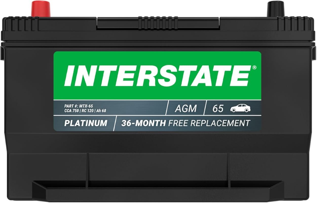 Interstate Batteries Automotive Battery 12V 68Ah  750CCA SLI AGM Auto 