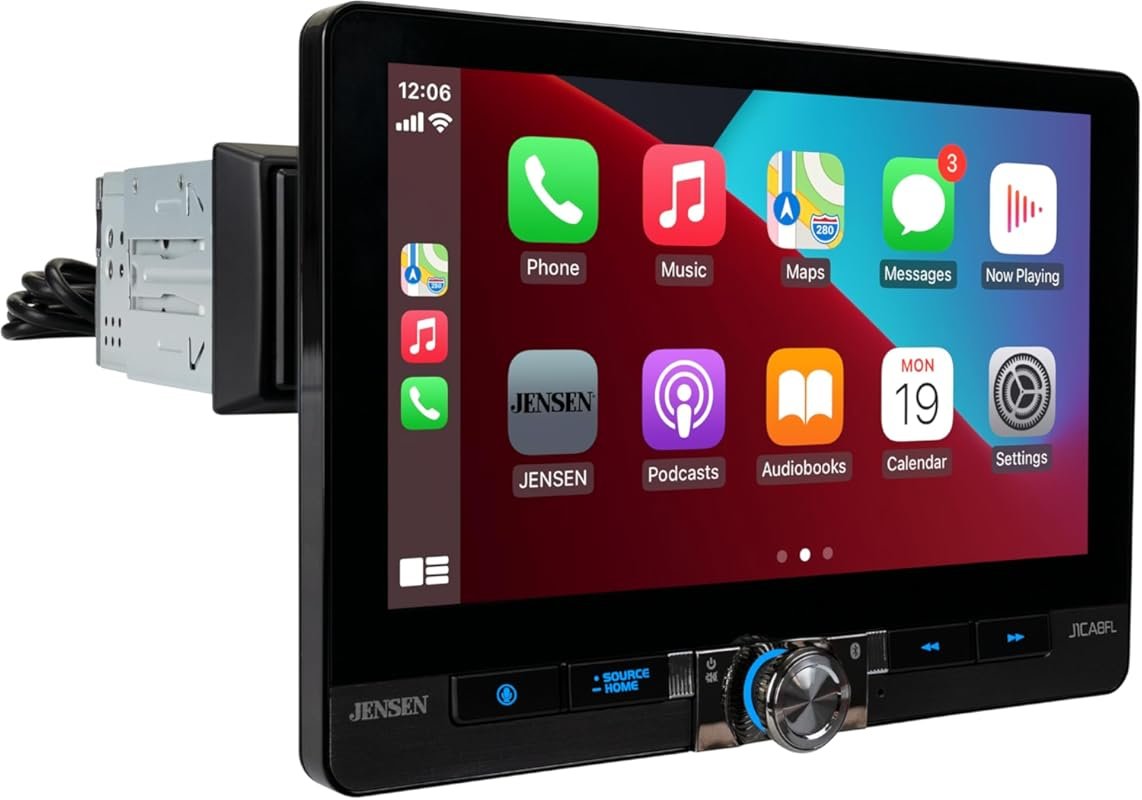 Jensen 8-inch Touchscreen Car Stereo with Apple CarPlay, Android Auto,
