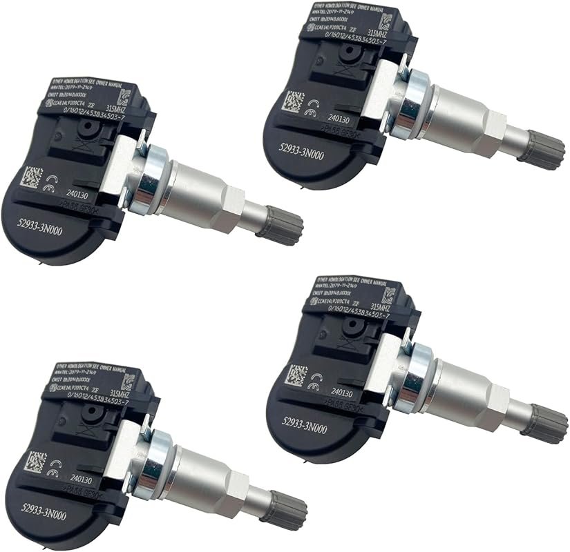 Pre-Programmed 315MHz Tire Pressure Sensor (4-Pack) Compatible with Hy