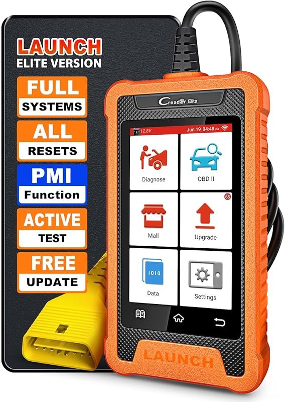 LAUNCH Creader Elite Bidirectional Tool: Full System Resets & PMI for