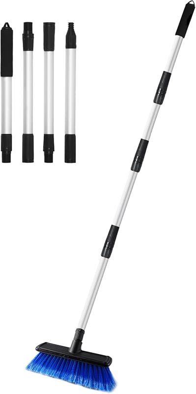 62-inch long handle spinning car wash brush with soft bristles for scr