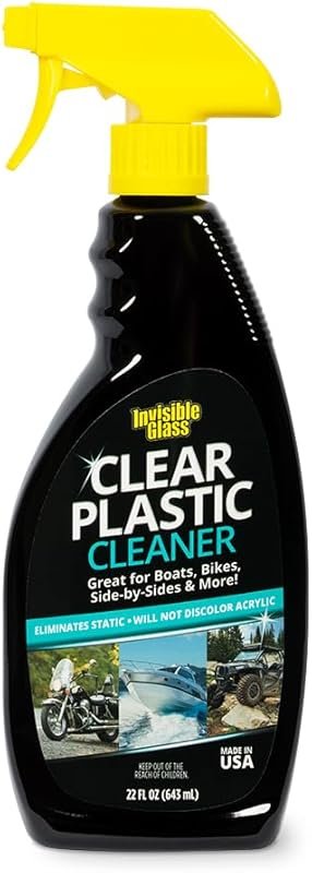 Invisible Glass Clear Plastic Cleaner for Jeep Soft Top Vinyl Windows,
