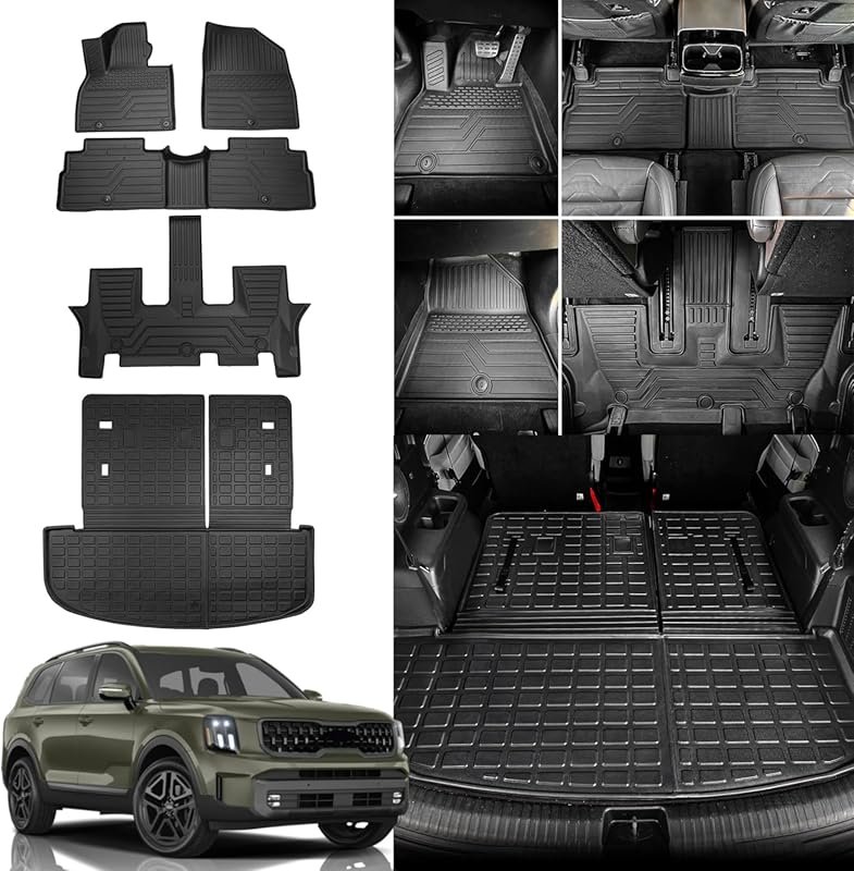 Rongtaod Floor Mats with Trunk Mat and Back Seat Cover for 2020-2025 K