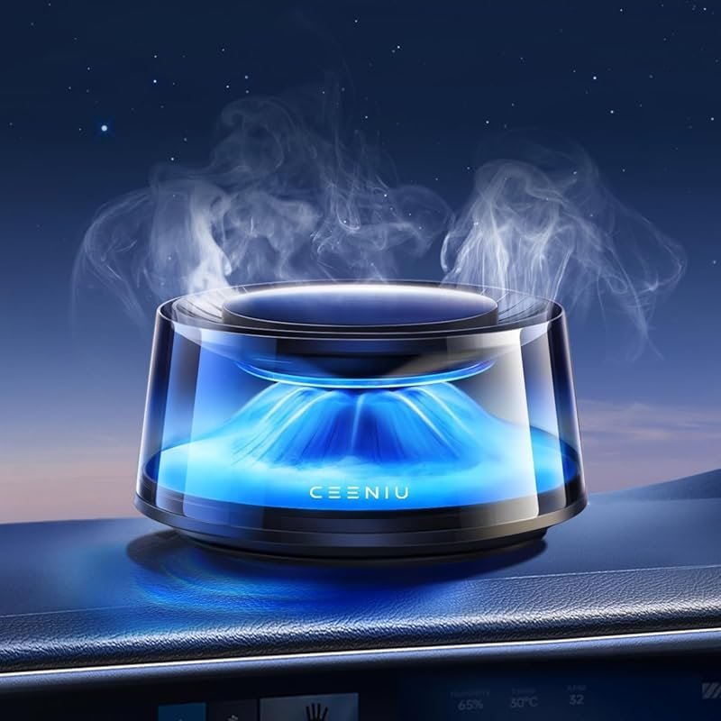 Ceeniu Smart Car Air Freshener with Auto On/Off, Adjustable Intensity,