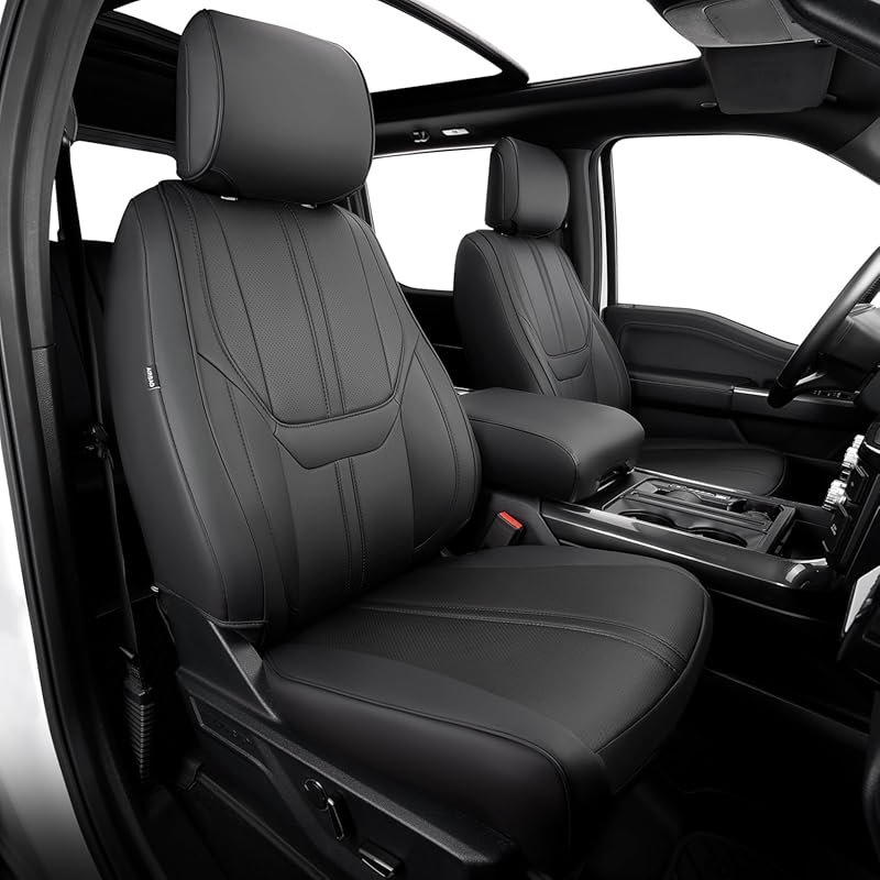 Full-Set Faux Leather Seat Covers for 2015-2025 Ford F-150 SuperCrew,