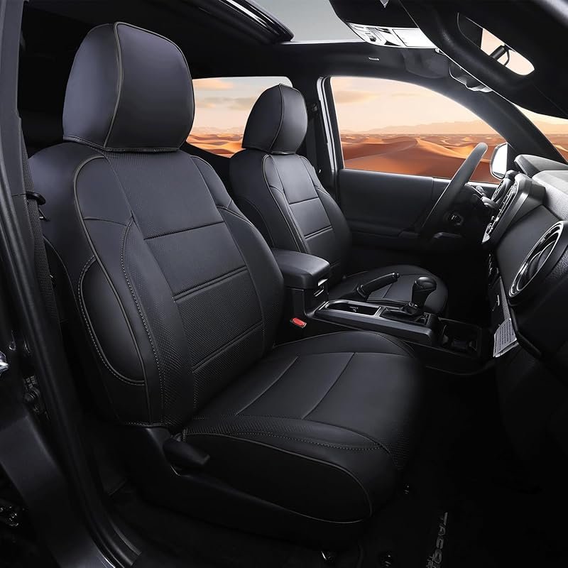 Breathable Waterproof Faux Leather Seat Covers for Toyota Tacoma 2016-
