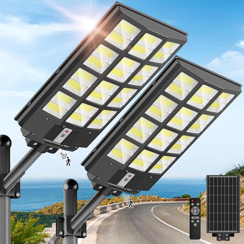8000W Solar Street Light with Motion Sensor and IP66 Waterproof for Co