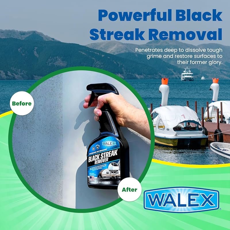 Walex Premium RV/Marine Black Streak Remover - Powerful Exterior Clean