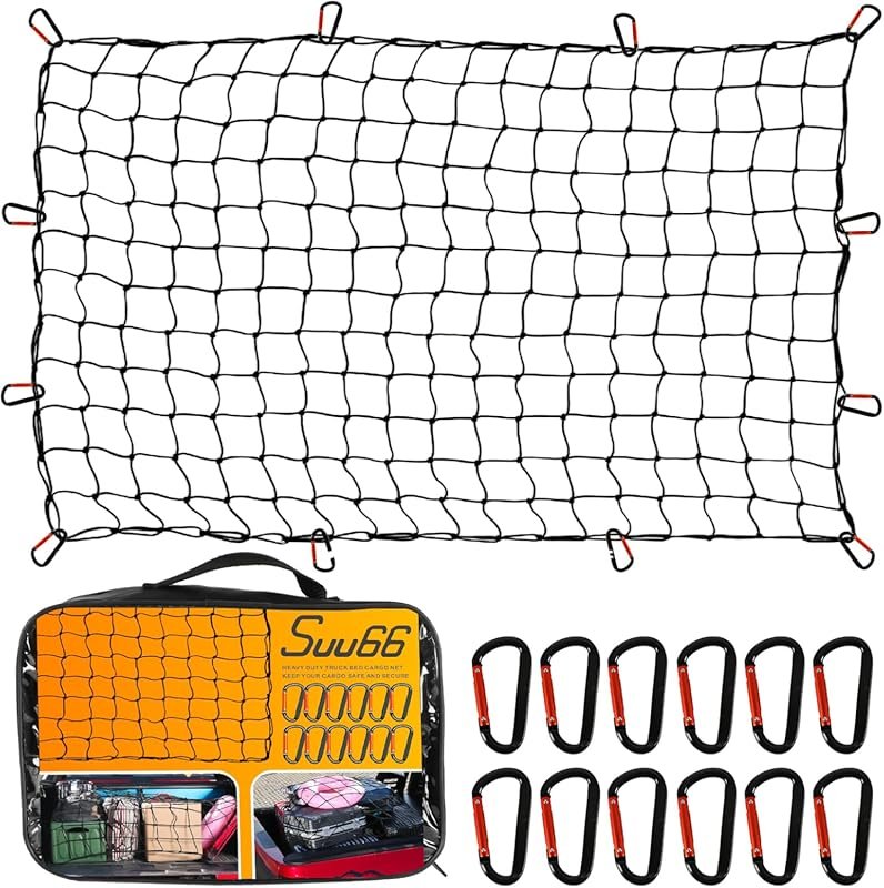 Heavy Duty Cargo Net for Pickup Truck Bed
