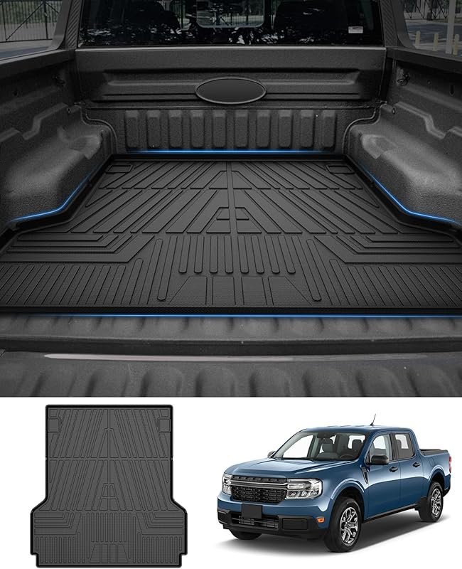 Powerty All-Weather Truck Bed Mat for Ford Maverick 2022-2026, TPE Mat