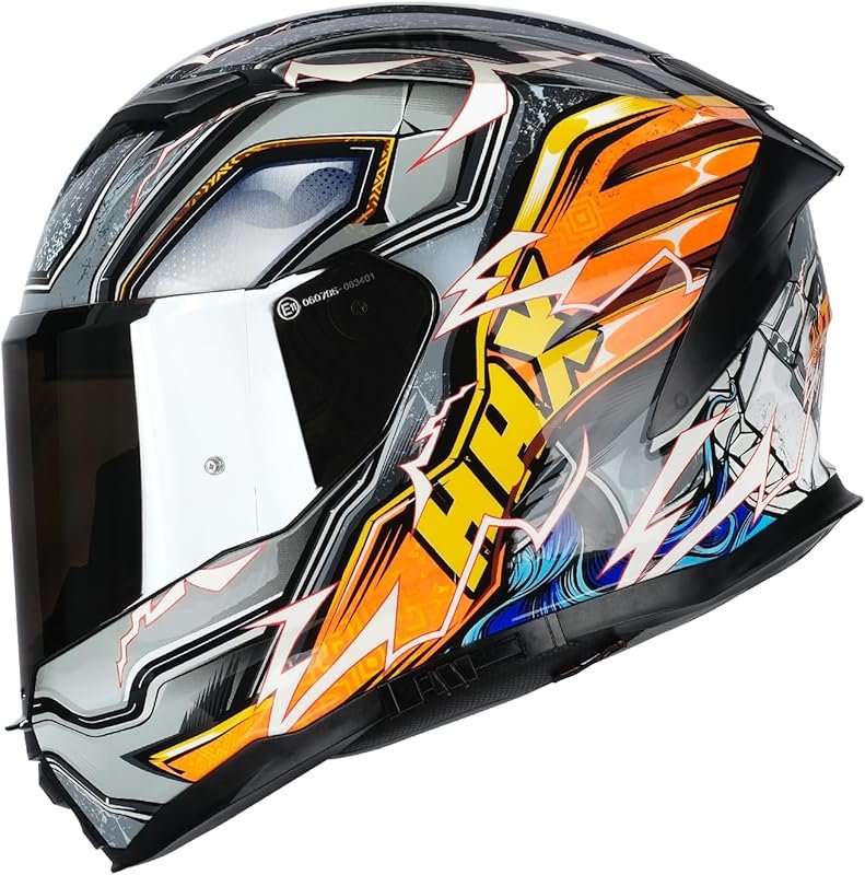 Glow-in-the-Dark Aerodynamic Full Face Helmet – DOT & ECE Certified, D