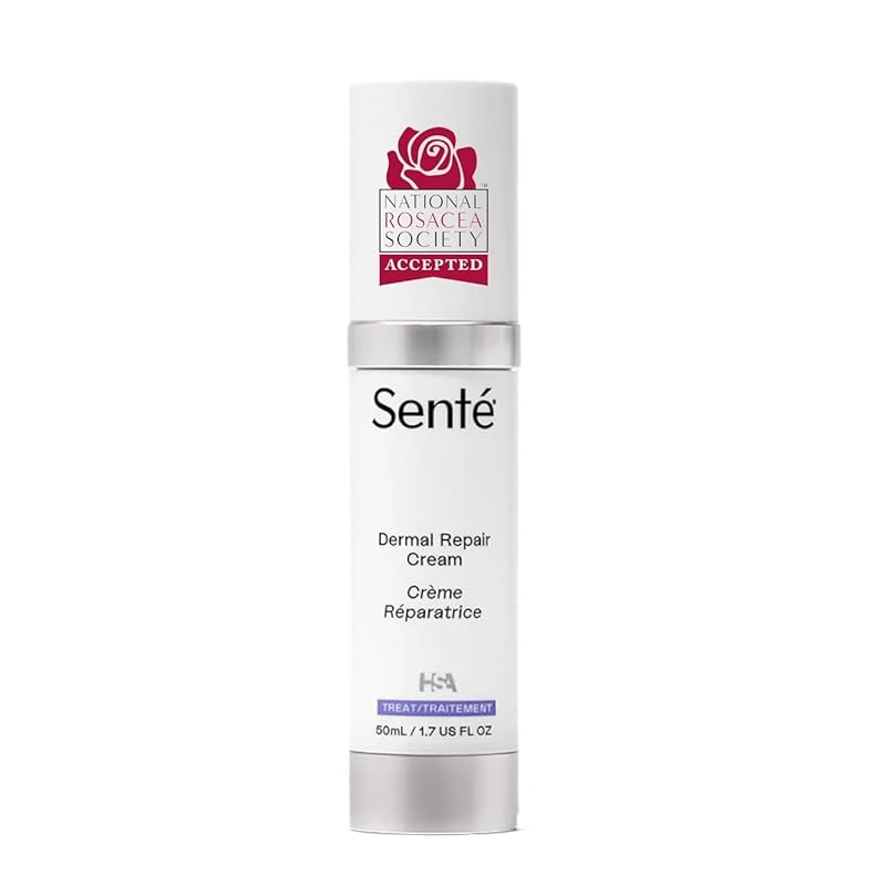 Senté Dermal Repair Cream for Rosacea with HSA, Vitamin E, and Green T